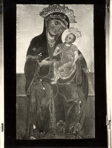 Brogi — Gagliano, Ch. S. Bartolomeo. Sc. Toscana circa 1280. Madonna col Bambino — insieme